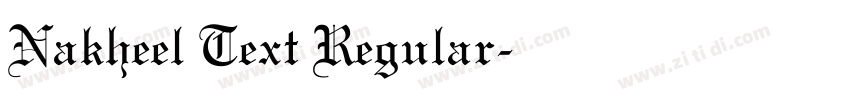 Nakheel Text Regular字体转换